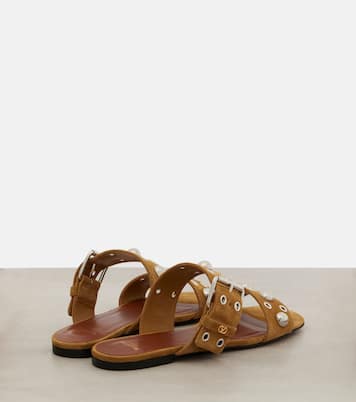 Nellcôte studded suede sandals | Valentino Garavani