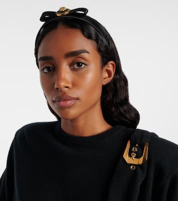 Medusa '95 bow-detail satin headband  | Versace