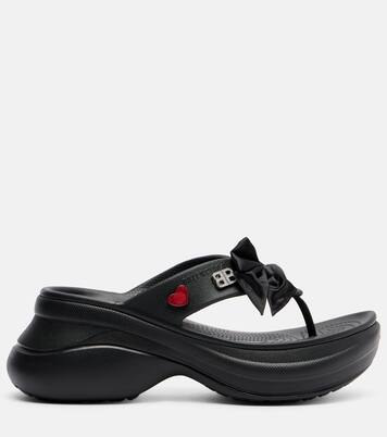 X Crocs – Tongs à plateforme Jibbitz | Balenciaga