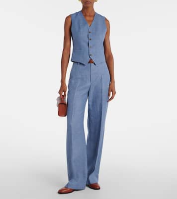 Chaleco de sarga de lino y algodón | Polo Ralph Lauren