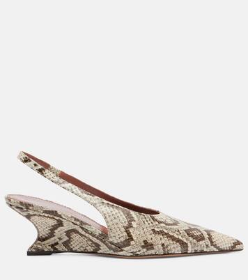 Nina 50 leather slingback pumps | Paris Texas