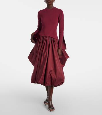 Robe midi Kenlie en taffetas | Simkhai