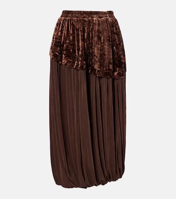 Midirock aus Jersey und Samt  | Xu Zhi