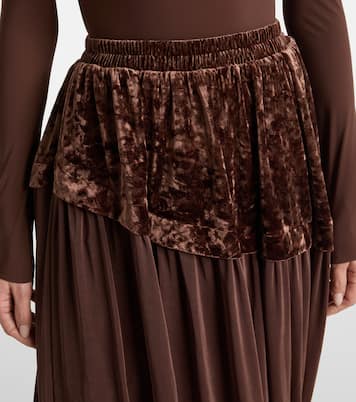 Midirock aus Jersey und Samt  | Xu Zhi