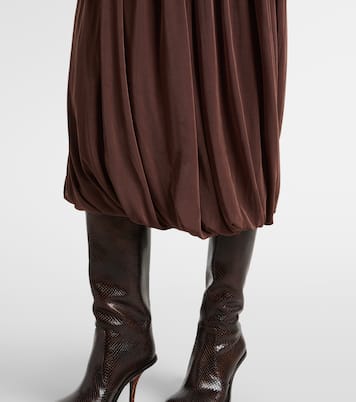 Midirock aus Jersey und Samt  | Xu Zhi