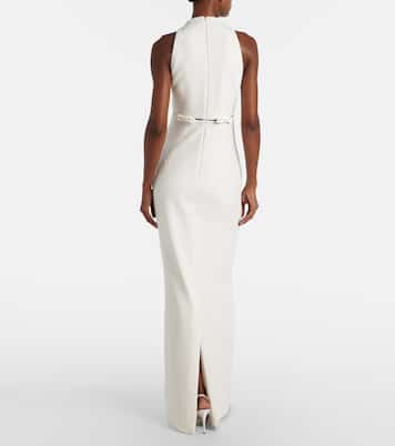 Bridal - Abito lungo Jalie in crêpe con fiocco | Safiyaa