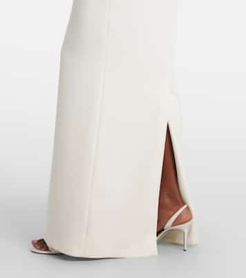 Bridal - Abito lungo Jalie in crêpe con fiocco | Safiyaa