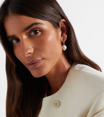 Boucles d’oreilles en or 18 ct, diamants et perles | Octavia Elizabeth