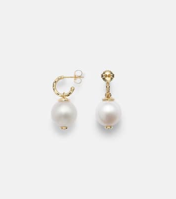 Boucles d’oreilles en or 18 ct, diamants et perles | Octavia Elizabeth