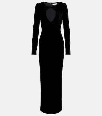 Bow-detail cutout velvet gown | Alessandra Rich