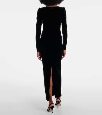 Bow-detail cutout velvet gown | Alessandra Rich