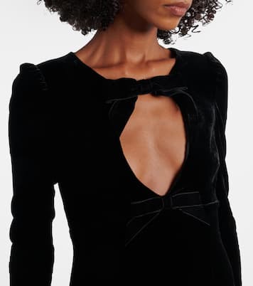 Bow-detail cutout velvet gown | Alessandra Rich