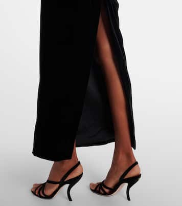 Bow-detail cutout velvet gown | Alessandra Rich