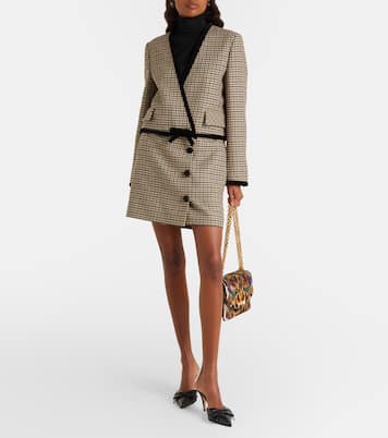 Veste en laine vierge à carreaux | Valentino