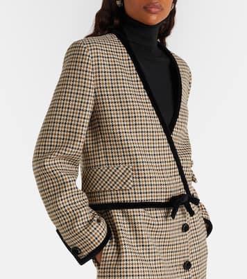 Veste en laine vierge à carreaux | Valentino