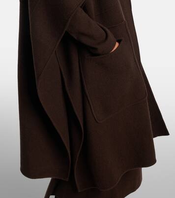 Cape à capuche en laine et cachemire | Jardin des Orangers