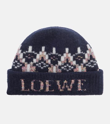Fair Isle sequined wool-blend beanie  | Loewe