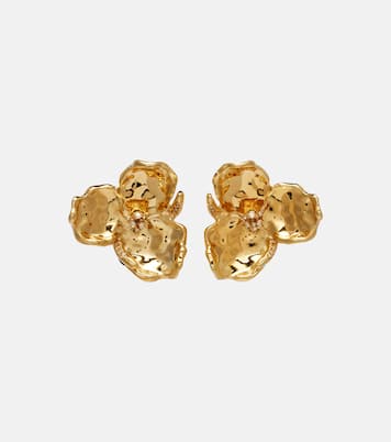 Boucles d’oreilles Blossom à cristaux | Oscar de la Renta