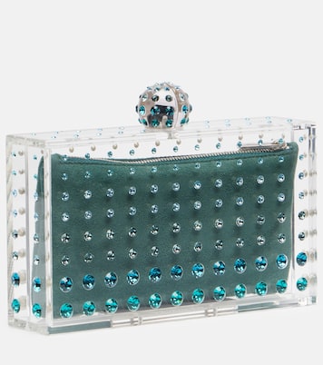 Tequila Mini beaded suede-lined clutch | Aquazzura