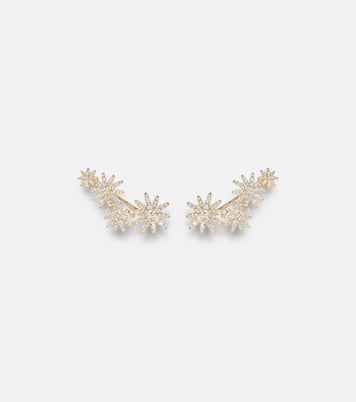 Starburst 18kt gold earrings with diamonds | David Yurman