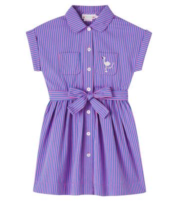 Gisele striped cotton shirt dress | Bonpoint