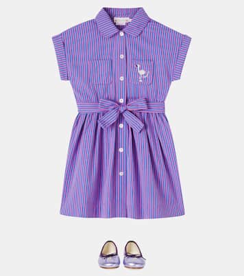 Gisele striped cotton shirt dress | Bonpoint