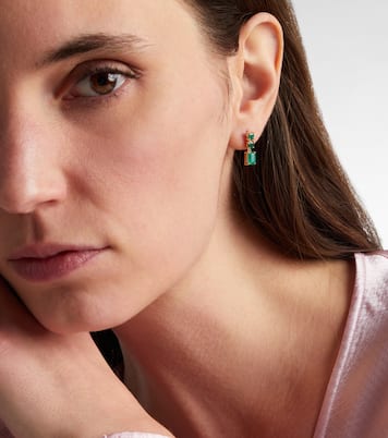 Boucles d’oreilles en or 14 ct (585/1000) avec émeraudes | Stone and Strand