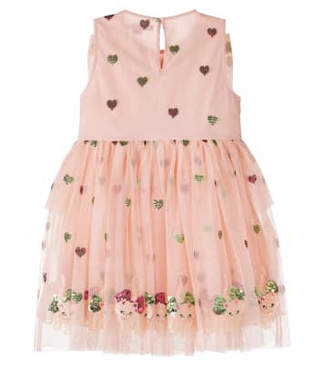 Yvonne亮片蝴蝶结细节薄纱连衣裙 | Konges Sløjd