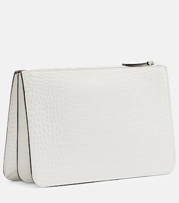 حقيبة كلاتش من الجلد بنقشات جلد التمساح Threefold | Toteme