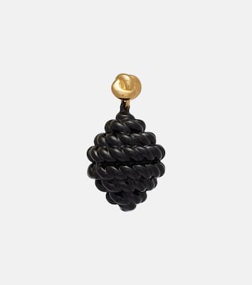 Rope gold-plated enamel drop earrings  | Toteme