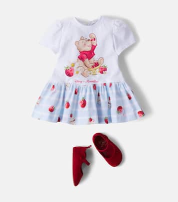 x Disney® baby printed cotton-blend dress | Monnalisa
