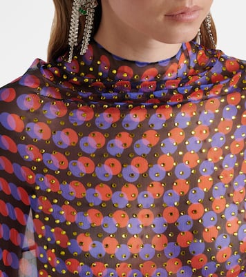 Polka-dot silk satin minidress | Dries Van Noten