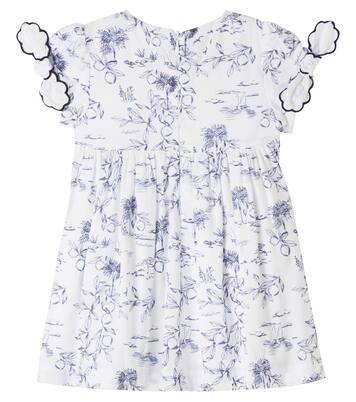 Baby shirred toile de jouy cotton dress | Patachou