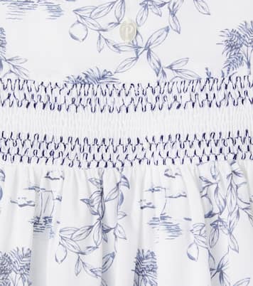 Baby shirred toile de jouy cotton dress | Patachou