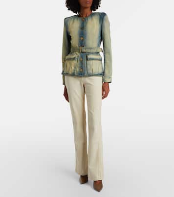 High-rise faded straight jeans | Balmain