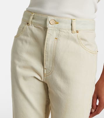 High-rise faded straight jeans | Balmain
