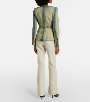 High-rise faded straight jeans | Balmain