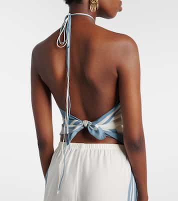 Lilou halterneck silk top | SIR