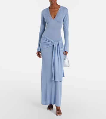 Lace-trimmed maxi dress | Aya Muse