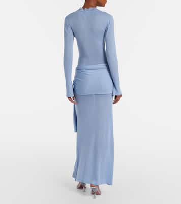 Lace-trimmed maxi dress | Aya Muse