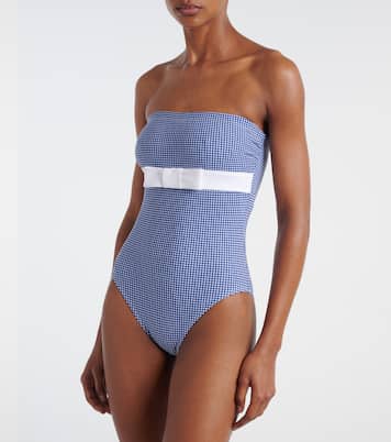 Bow-detail gingham swimsuit | Karla Colletto