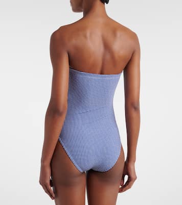 Bow-detail gingham swimsuit | Karla Colletto