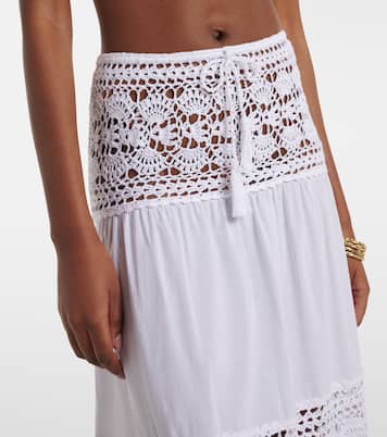 Midirock Filigree aus Baumwolle mit Häkelstrick | Anna Kosturova