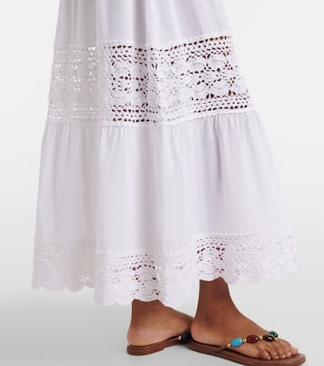 Midirock Filigree aus Baumwolle mit Häkelstrick | Anna Kosturova