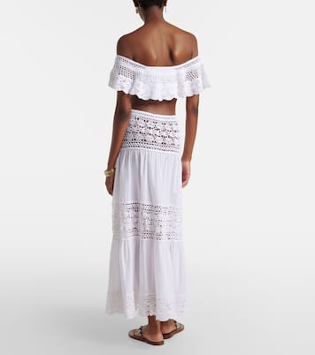 Midirock Filigree aus Baumwolle mit Häkelstrick | Anna Kosturova