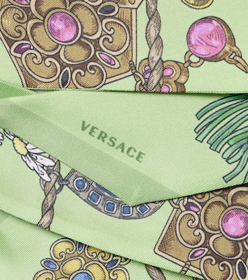 Floral silk twill scarf | Versace