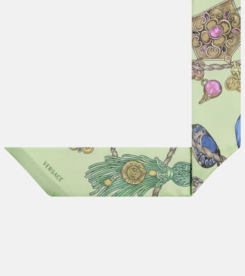 Floral silk twill scarf | Versace