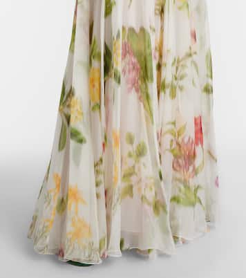 Floral silk chiffon gown | Oscar de la Renta