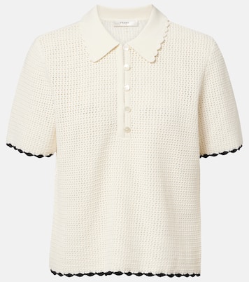 Daybreak crochet scalloped polo shirt | Frame
