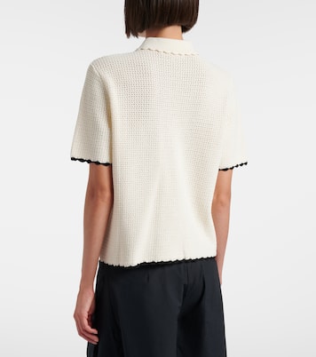 Daybreak crochet scalloped polo shirt | Frame